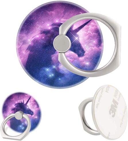 حامل حلقي للهاتف الخلوي 360 درجة مع خطاف للهاتف الذكي - عبوة من 3 قطع بلون ذهبي وردي وابيض aK011 in Kuwait