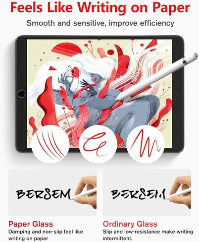 بيرسيم واقي شاشة زجاجي من بيبر فيل متوافق مع ايباد الجيل التاسع والثامن والسابع (2021/2020/2019) / ايباد 10.2 انش، [زجاج مقسى] [مجموعة اي زد كيت] [مجموعة محاذاة تلقائية] in Kuwait