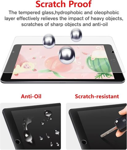 بيرسيم واقي شاشة زجاجي من بيبر فيل متوافق مع ايباد الجيل التاسع والثامن والسابع (2021/2020/2019) / ايباد 10.2 انش، [زجاج مقسى] [مجموعة اي زد كيت] [مجموعة محاذاة تلقائية] in Kuwait