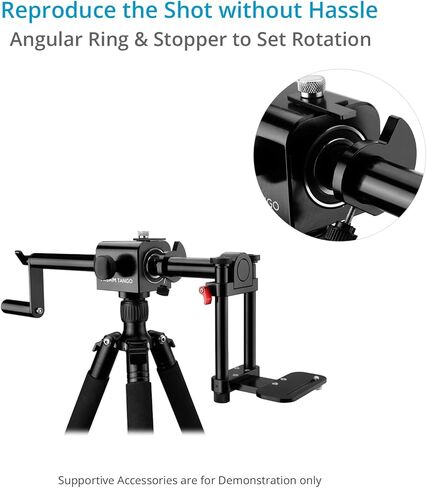 Proaim Tango 360° Rotating Dutch Angle Rig for DSLRs. Camera Height Adjustment. Angle Ring & Stopper for Repeat Shot. Rotation Lock for Specific Angle, Adjust Friction for Soft/Hard Motion (P-TNGO-01) in Saudi Arabia