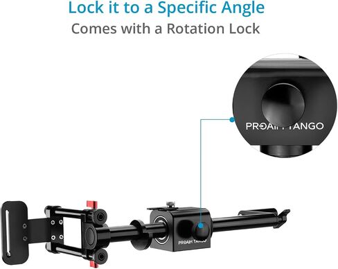 Proaim Tango 360° Rotating Dutch Angle Rig for DSLRs. Camera Height Adjustment. Angle Ring & Stopper for Repeat Shot. Rotation Lock for Specific Angle, Adjust Friction for Soft/Hard Motion (P-TNGO-01) in Saudi Arabia