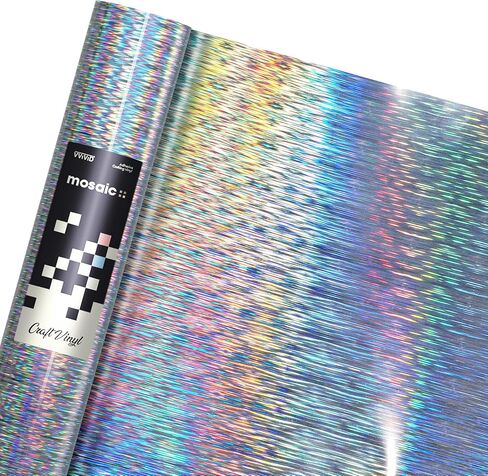 VViViD Mosaic+ Crafting Vinyl, by VViViD (Blue Brushed Holographic, 1ft x 5ft) in Kuwait