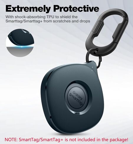 حافظة SURITCH لهاتف Galaxy SmartTag/SmartTag+ مع حلقة تسلق مضادة للفقد، وسلسلة مفاتيح حامل واقية متينة للعلامة الذكية/العلامة الذكية Plus - (أرجواني) in Saudi Arabia