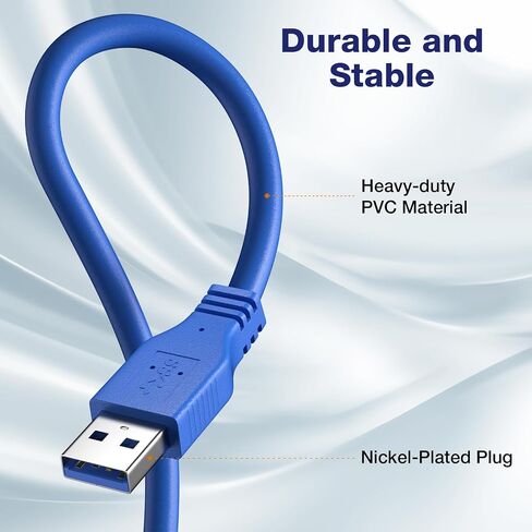 كابل تمديد RIITOP قصير USB 3.0 USB-A موسع ذكر إلى أنثى 5 جيجابت في الثانية (1FT، 2-Pack) in Kuwait