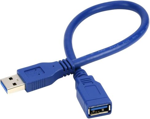 كابل تمديد RIITOP قصير USB 3.0 USB-A موسع ذكر إلى أنثى 5 جيجابت في الثانية (1FT، 2-Pack) in Kuwait