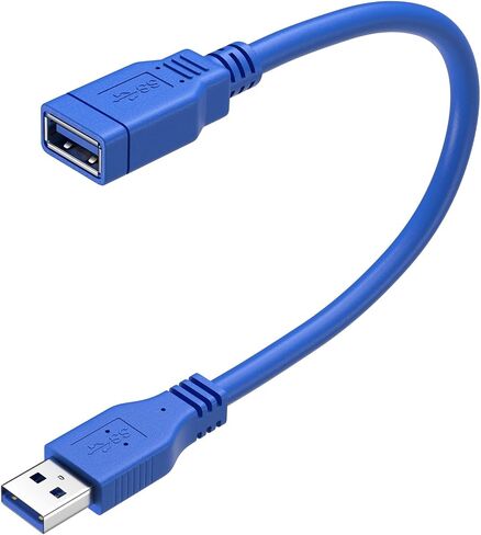 كابل تمديد RIITOP قصير USB 3.0 USB-A موسع ذكر إلى أنثى 5 جيجابت في الثانية (1FT، 2-Pack) in Kuwait