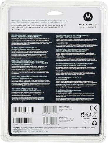 موتورولا سولوشنز، محمول FRS، T270TP، Talkabout، راديو ثنائي الاتجاه، قابل لإعادة الشحن، 22 قناة، 25 ميل، أسود مع أزرق، 3 عبوات in Kuwait