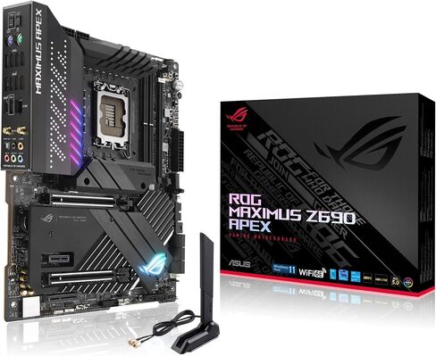 اسس لوحة ام للالعاب روج ماكسيموس Z690 ابيكس (واي فاي 6E) LGA 1700 (انتل الجيل 12) ATX (PCIe 5.0، DDR5، 24 مرحلة طاقة، DDR5، 5x M.2، منفذ الملحقات الاضافية السريع 5.0 M.2، USB 3.2 الجيل 2×2 موصل اللوحة in Saudi Arabia