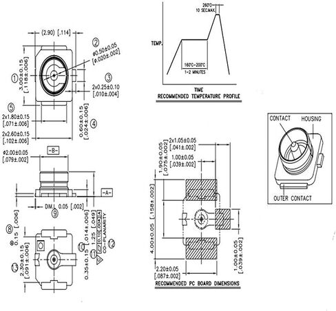 Supmory IPEX/IPX U.FL SMD SMT لحام ل PCB جبل المقبس جاك أنثى RF موصل محوري كتلة الهوائي in Kuwait