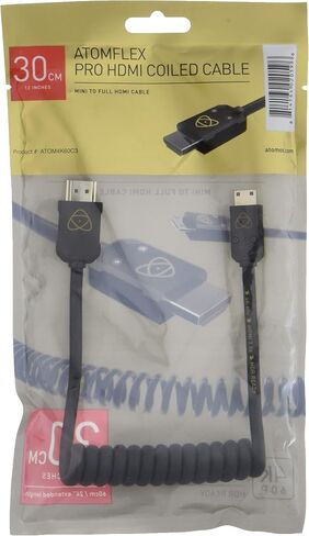 كابل ATOMOS ATOMFLEX PRO HDMI ملفوف (صغير إلى كامل 30 سم) كابل HDMI 2.0 ATOM4K60C3 in Kuwait