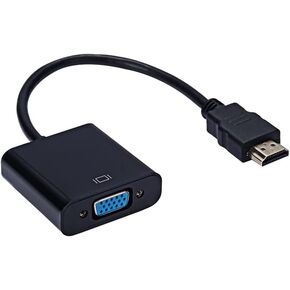 Zuya HDMI to VGA Adapter,Gold-Plated HDMI to VGA Adapter Converter Full HD 1080P External Video Card Multi Monitor Adapter,Desktop, Laptop,HDTV,Monitor,Projector- Black in Saudi Arabia
