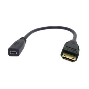 تشينيانغ نوع D مايكرو HDMI v1.4 المقبس أنثى إلى نوع C Mini HDMI ذكر محول كابل محول 10 سنتيمتر