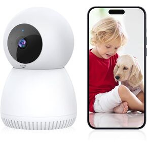 NoahTec 2.4 GHz Pet Dog Camera with Phone App, WiFi Baby Cam Motion Detection Color Night Vision 1080P Indoor Cameras for Home Security Compatible with Alexa in Kuwait