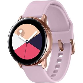 TECKMICO Galaxy Watch Active Bands,20mm Quick Release Bands Compatible for Samsung Galaxy Watch Active (40mm)/Galaxy Watch(42mm)/Gear Sport with Rose Gold Watch Buckle (Black, Small)