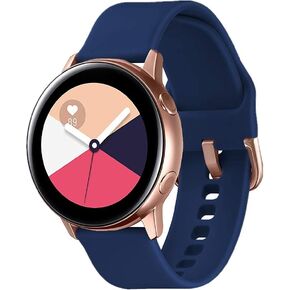 TECKMICO Galaxy Watch Active Bands، 20 مم سريعة الإصدار متوافقة مع Samsung Galaxy Watch Active (40 مم)/Galaxy Watch (42 مم)/Gear Sport مع إبزيم ساعة ذهبي وردي (أسود، صغير) in Kuwait