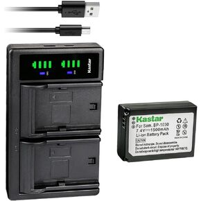 Kastar 2-Pack Battery and LTD2 USB Charger Replacement for Samsung BP-1030, ED-BP1030, BP-1130, ED-BP1130 Battery, BC-1030, BC-1030b Charger, Samsung NX200, NX210, NX300, NX300M, NX310, NX500, NX1000 in Kuwait