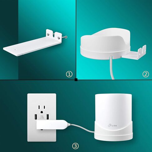 حامل حائط PETIMETI لنظام TP-Link Deco S4، S7، Deco M4، Deco P9، Deco W2400 Mesh WiFi (3 عبوات) in Kuwait