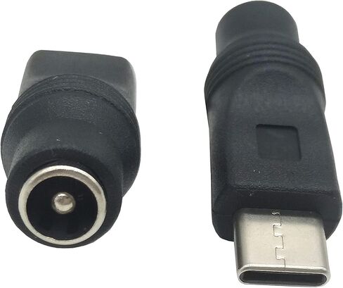 Traovien USB C to DC Power Adapter, 2PCS USB Type C Male to DC 5.5x2.1mm Female 5V Connector Power Charging Adapter for Laptop PC Compatible Devices PC, Cellular Phones in Saudi Arabia
