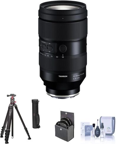 عدسة Tamron 35-150 مم f/2-2.8 Di III VXD لحزمة Sony E مع حامل ثلاثي من ألياف الكربون 3Pod Trek/Monopod ورأس كروي، طقم فلتر 82 مم. أدوات تنظيف in Saudi Arabia