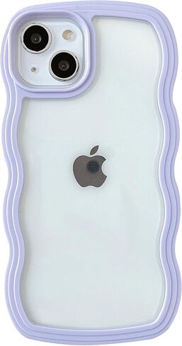 إطار مموج لطيف ومموج ناعم ومقاوم للصدمات ومتوافق مع حافظة iPhone (وردي، iPhone 13) in Kuwait