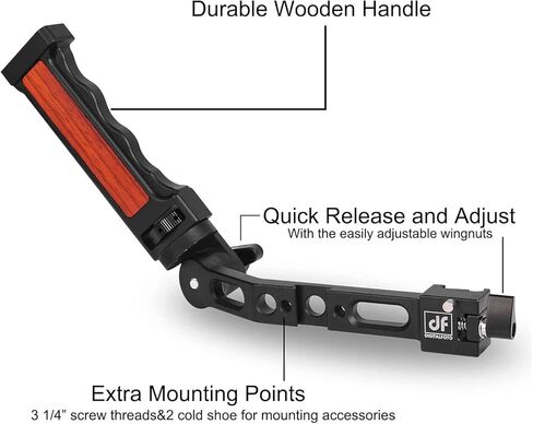 ملحقات جيمبال RS2/RSC2، مقبض خشبي قابل للتعديل متوافق مع دي جيه اي ار اس 2 / ار اس سي 2 جيمبال مثبت محمول باليد للميكروفون/الشاشة وغيرها in Kuwait