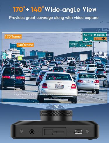 4K Dual Dash Cam Front 4K and Rear 2K Car Dash Camera for Cars 64GB Card Included GILAYGROW 3" IPS Dashboard Camera Recorder with Card Reader, Super Night Vision, 170°Wide Angle, Support 256GB Max in Kuwait