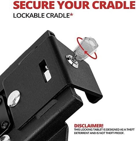Tackform Metal Locking Tablet Cradle with 1" / 25mm / B-Sized Ball Connection in Saudi Arabia