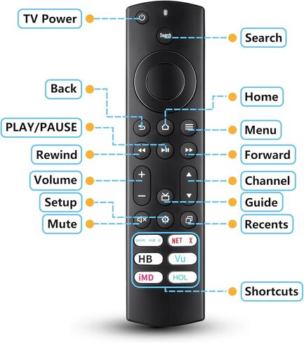 Replacement Remote Control for Insignia Smart TV and Toshiba Smart TVs.(No Voice 1pack) in Kuwait