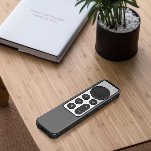 Fintie Protective Case for Apple TV Siri Remote 2021 2022 - Lightweight Anti Slip Shockproof Silicone Cover for Apple TV 4K / HD Siri Remote Controller (2nd Gen / 3rd Gen), Black in Saudi Arabia