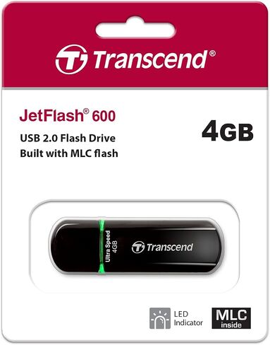 محرك فلاش Transcend JetFlash 600 سعة 16 جيجابايت USB 2.0 TS16GJF600 (حتى 32 ميجابايت/ثانية) in Saudi Arabia