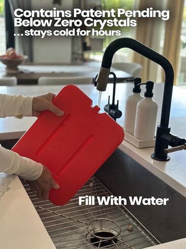 حزمة تبريد كبيرة تحت الصفر مع مقبض - في انتظار الحصول على براءة اختراع لجميع الأغراض، قوة تبريد رفيعة وطويلة الأمد. in Kuwait