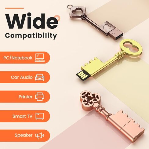 محرك أقراص الإبهام 16 جيجابايت USB 2.0 محرك فلاش Kepmem الإبداعية القلم محرك معدني شكل مفتاح موضة لطيف ذاكرة عصا 16 جيجابايت in Kuwait