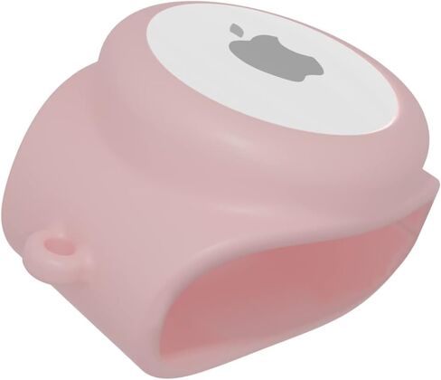 Silicone Band for AirTag and Tile Sticker (Pink) in Saudi Arabia