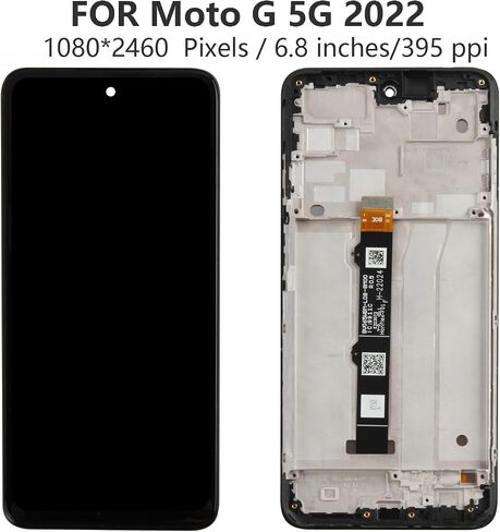 استبدال شاشة LCD لموتورولا Moto G 5G 2022 لشاشة Moto G 5G 2022 XT2213 XT2213-3 XT2213DL LCD مجموعة عرض رقمية تعمل باللمس مع أدوات إصلاح (أسود مع إطار) in Saudi Arabia