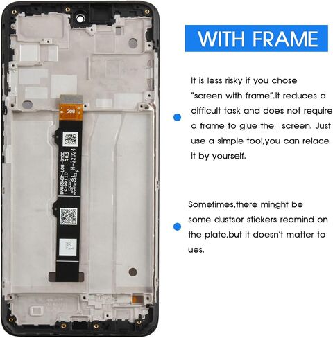استبدال شاشة LCD لموتورولا Moto G 5G 2022 لشاشة Moto G 5G 2022 XT2213 XT2213-3 XT2213DL LCD مجموعة عرض رقمية تعمل باللمس مع أدوات إصلاح (أسود مع إطار) in Saudi Arabia
