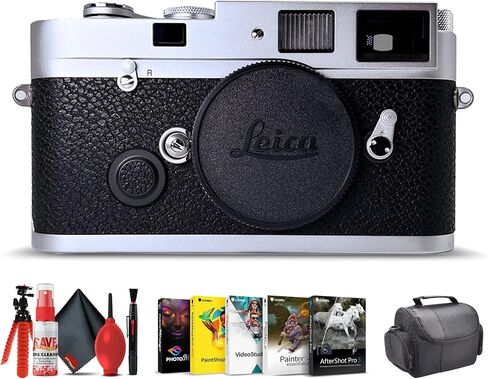 كاميرا Leica MP 0.72 Rangefinder (فضية) (10301) + برنامج Corel Photo + حافظة + حامل ثلاثي مرن + مجموعة تنظيف in Saudi Arabia