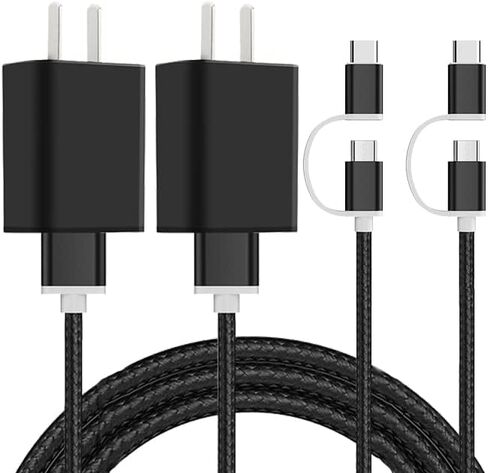 قطعتان بديلتان لشواحن Amazon Fire TV Stick، جميع أجهزة Kindle Fire اللوحية، متوافقة مع محول الحائط المنزلي Samsung S7 S8 Android Phone AC/DC مع كابل Micro USB لجهاز Fire Tablet الجديد in Saudi Arabia