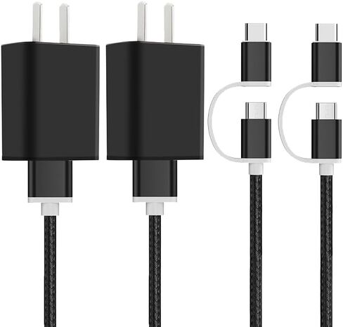 قطعتان بديلتان لشواحن Amazon Fire TV Stick، جميع أجهزة Kindle Fire اللوحية، متوافقة مع محول الحائط المنزلي Samsung S7 S8 Android Phone AC/DC مع كابل Micro USB لجهاز Fire Tablet الجديد in Saudi Arabia