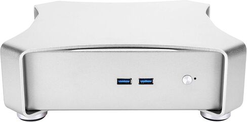 حقيبة ألعاب كمبيوتر صغيرة، حقيبة كمبيوتر صغيرة HTPC ITX PC Gamer، هيكل سطح مكتب عمودي وأفقي مناسب للكمبيوتر الصوتي والمرئي في الفندق المنزلي (أحمر خمري أو فضي) (فضي) in Kuwait