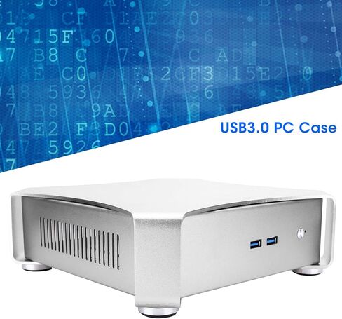 حقيبة ألعاب كمبيوتر صغيرة، حقيبة كمبيوتر صغيرة HTPC ITX PC Gamer، هيكل سطح مكتب عمودي وأفقي مناسب للكمبيوتر الصوتي والمرئي في الفندق المنزلي (أحمر خمري أو فضي) (فضي) in Kuwait