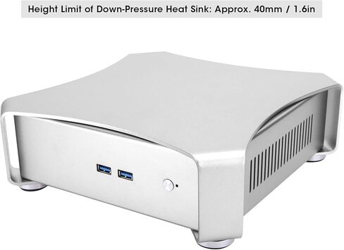 حقيبة ألعاب كمبيوتر صغيرة، حقيبة كمبيوتر صغيرة HTPC ITX PC Gamer، هيكل سطح مكتب عمودي وأفقي مناسب للكمبيوتر الصوتي والمرئي في الفندق المنزلي (أحمر خمري أو فضي) (فضي) in Kuwait