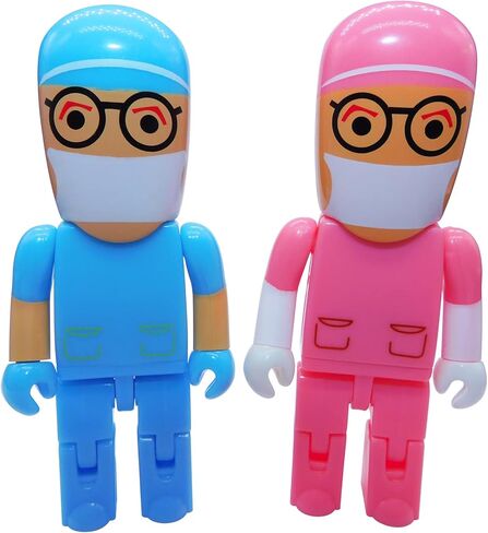 محركات أقراص USB المحمولة للممرضات والجراحات سعة 64 جيجابايت، محرك أقراص الإبهام (وردي مع يد بيضاء) in Kuwait