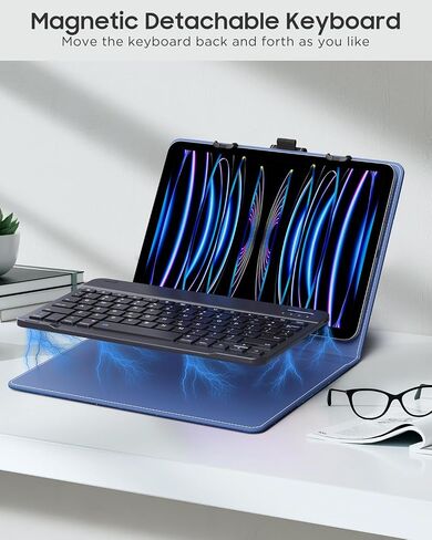MoKo Universal QWERTY Keyboard Case Fit 9-11 Inch Tablets,Black in Kuwait