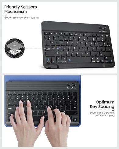 MoKo Universal QWERTY Keyboard Case Fit 9-11 Inch Tablets,Black in Kuwait