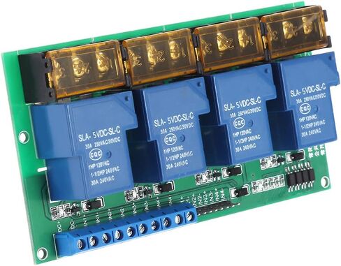 YWBL-WH 30A 4 Channel Relay Module Expansion Board with Optocoupler for Arduino Raspberry Pi DSP AVR PIC ARM (5VDC) in Saudi Arabia