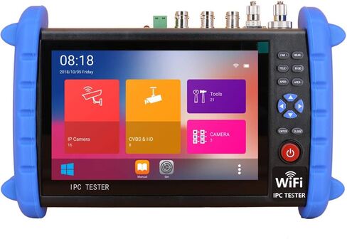 جهاز اختبار CCTV Pro مع شاشة لمس 7 بوصة - يدعم IP+تناظري+TVI+CVI+AHD+SDI جهاز اختبار الكاميرا/HDMI-مع كابل TDR/IP Discovery/OPM/VFL in Saudi Arabia