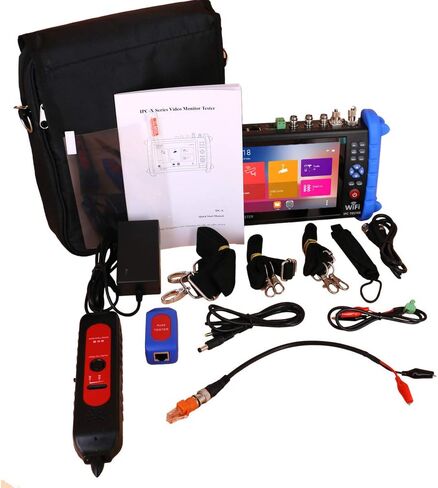 جهاز اختبار CCTV Pro مع شاشة لمس 7 بوصة - يدعم IP+تناظري+TVI+CVI+AHD+SDI جهاز اختبار الكاميرا/HDMI-مع كابل TDR/IP Discovery/OPM/VFL in Saudi Arabia