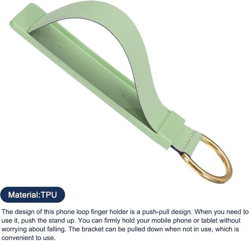 MECCANIXITY Phone Loop Finger Holder with Metal Ring Phone Strap Grip Holder Cell Phone Grip Stand for Most Smartphones Light Green in Saudi Arabia
