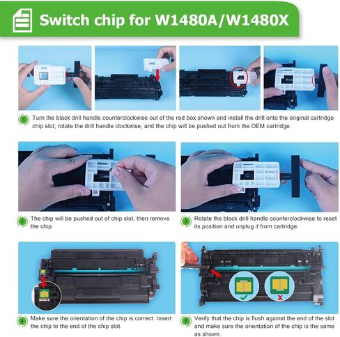 خرطوشة حبر سوداء 148A بديلة لطابعة اتش بي 148A 148X W1480A W1480X لطابعة اتش بي برو 4001dw 4001dn 4001n MFP 4101fdw 4101fdn حبر عالي الانتاجية (عبوة واحدة) in Kuwait