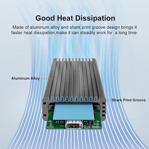 M.2 NVME AHCI SSD Enclosure Adapter for USB 3.2 Gen 2 x 2 to NVME AHCI M.2 SSD External Enclosure Support NVME and AHCI M.2 SSD - K1687P3 in Kuwait